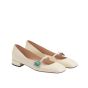 Valentino MARY-JANE PRESHOES BALLERINA IN KIDSKIN WITH JEWEL BUTTON 20MM