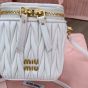 MIU MIU Matelassé nappa leather micro bag