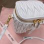 MIU MIU Matelassé nappa leather micro bag