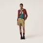 MIU MIU Striped cashmere and silk cardigan