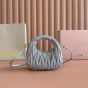 MIU MIU Wander matelassé nappa leather hobo mini-bag