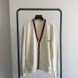 Gucci Knit cotton V-neck cardigan with Web