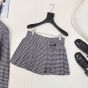 Prada Checked wool miniskirt