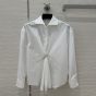 Prada Poplin shirt with crystal brooch