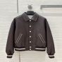 Celine teddy jacket with shirt collar in soft lambskin