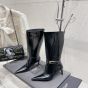 YSL LEE boots in glazed leather