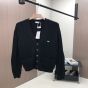 Celine triomphe cardigan in cable-knit cashmere