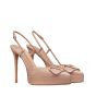 Valentino VLOGO SIGNATURE SLINGBACK PLATFORM PUMPS IN PATENT LEATHER 