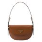 Prada Arqué leather shoulder bag with flap