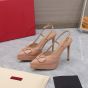 Valentino VLOGO SIGNATURE SLINGBACK PLATFORM PUMPS IN PATENT LEATHER 