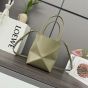 LOEWE Mini Puzzle Fold tote in shiny calfskin