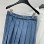 MIU MIU Pleated denim skirt