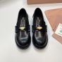 MIU MIU Brushed leather penny loafers