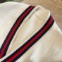 Gucci Knit cotton V-neck cardigan with Web