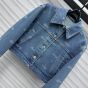 Denim jacket with lasered Gucci detail