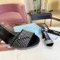 Prada Satin platform sandals with crystals