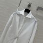 Prada Poplin shirt with crystal brooch