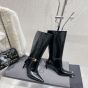 YSL LEE boots in glazed leather