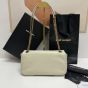 YSL Calypso small in plunged lambskin
