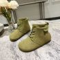 LOEWE Lago lace-up bootie in suede and shearling
