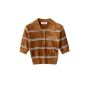 MIU MIU Striped viscose polo shirt