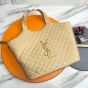 YSL ICARE maxi shopping bag in quilted nubuck suede