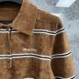 MIU MIU Striped viscose polo shirt
