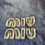 MIU MIU Washed denim blouson jacket