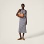 MIU MIU Long floral print crepe de chine dress