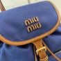 MIU MIU Canvas and leather backpack