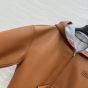 MIU MIU Nappa leather and bonded jersey hoodie jacket