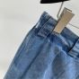 MIU MIU Pleated denim skirt
