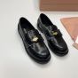 MIU MIU Brushed leather penny loafers