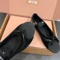 MIU MIU Gymnasium technical fabric thong ballerinas