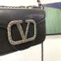 VALENTINO GARAVANI LOCÒ SMALL SHOULDER BAG WITH JEWEL LOGO