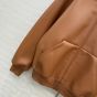 MIU MIU Nappa leather and bonded jersey hoodie jacket