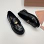 MIU MIU Brushed leather penny loafers