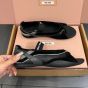 MIU MIU Gymnasium technical fabric thong ballerinas