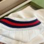 Gucci Knit cotton V-neck cardigan with Web