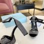 Prada Satin platform sandals with crystals