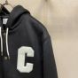 Celine college long parka in double-face wool