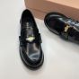 MIU MIU Brushed leather penny loafers