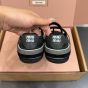 MIU MIU Gymnasium technical fabric thong ballerinas