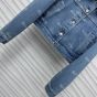 Denim jacket with lasered Gucci detail