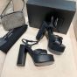 YSL BIANCA Platform sandals in smooth leather