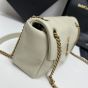 YSL Calypso small in plunged lambskin