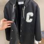 Celine college long parka in double-face wool
