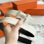 Hermès H belt buckle & Reversible leather strap 32 mm