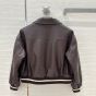 Celine teddy jacket with shirt collar in soft lambskin