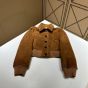 MIU MIU Cropped suede jacket